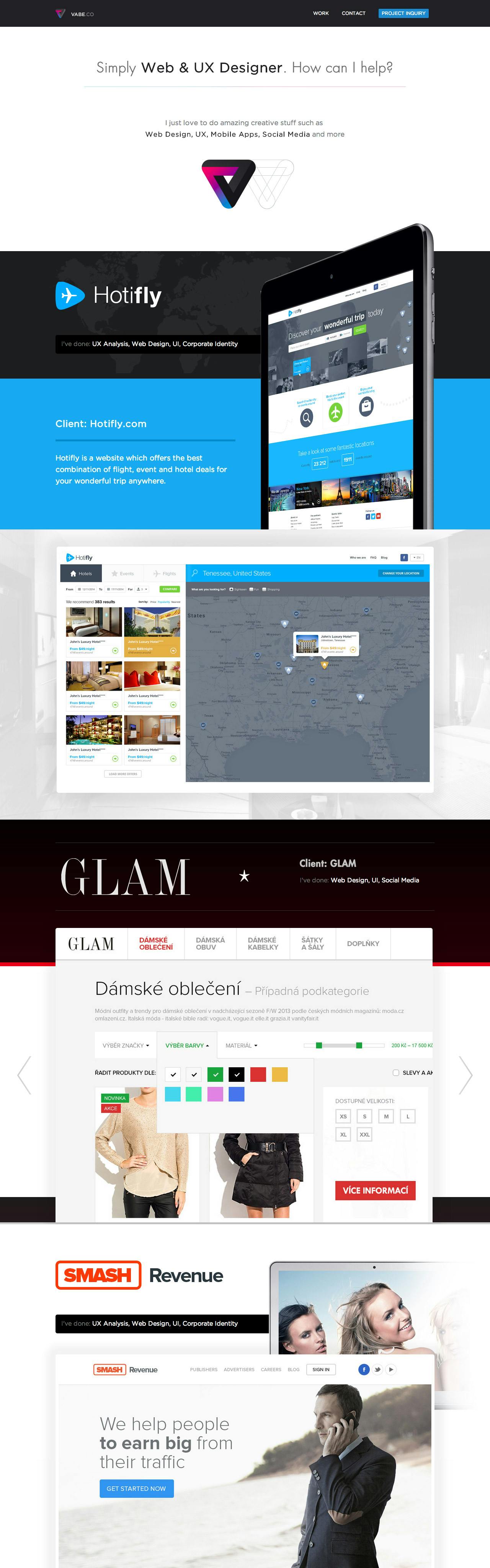 Vabe Website Screenshot