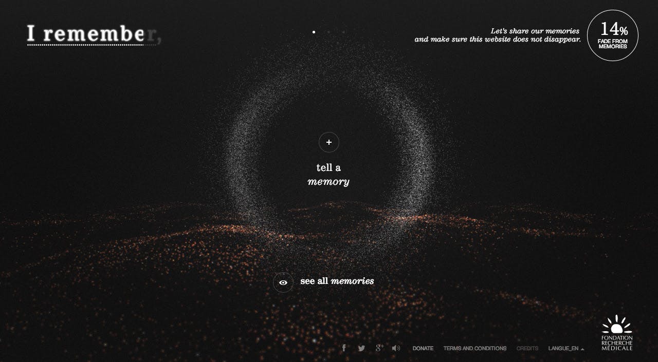 I Remember Website Screenshot