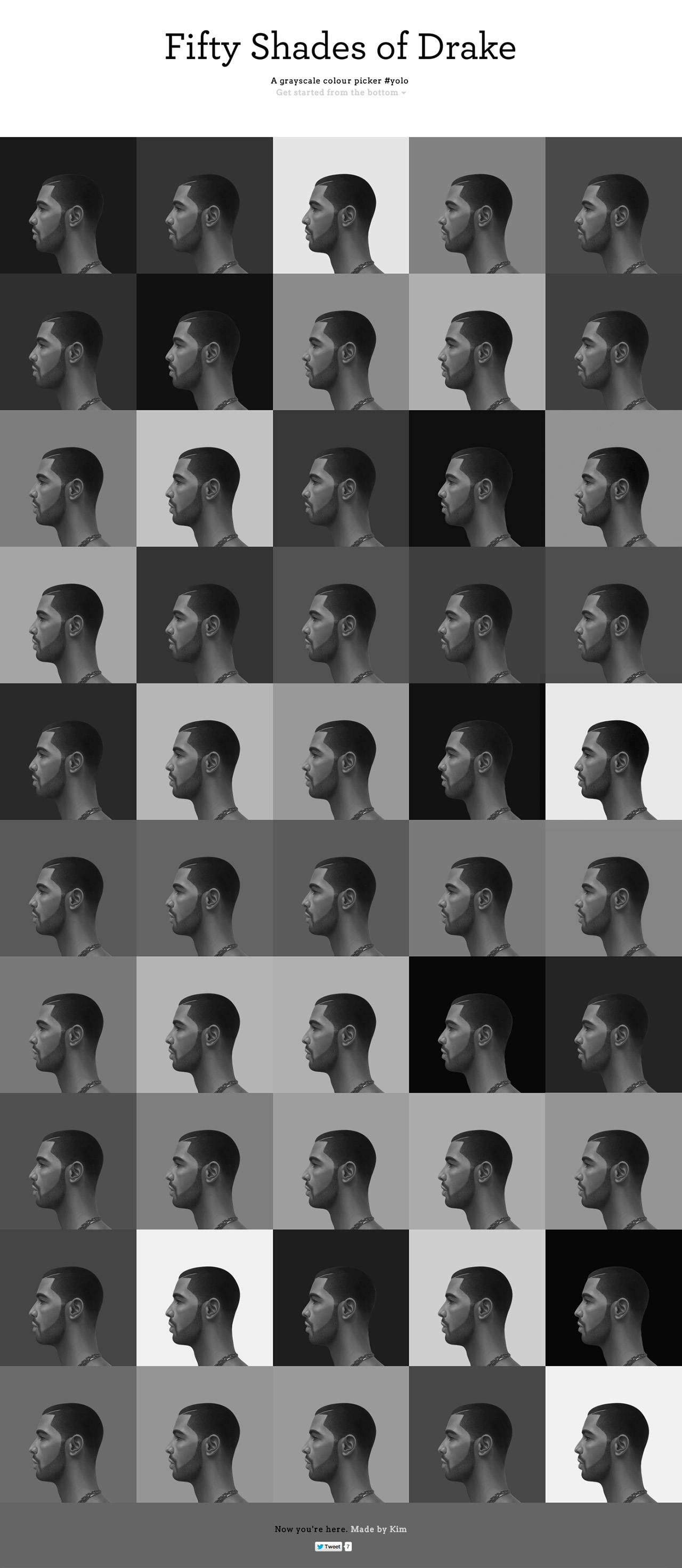 50 Shades of Drake Website Screenshot