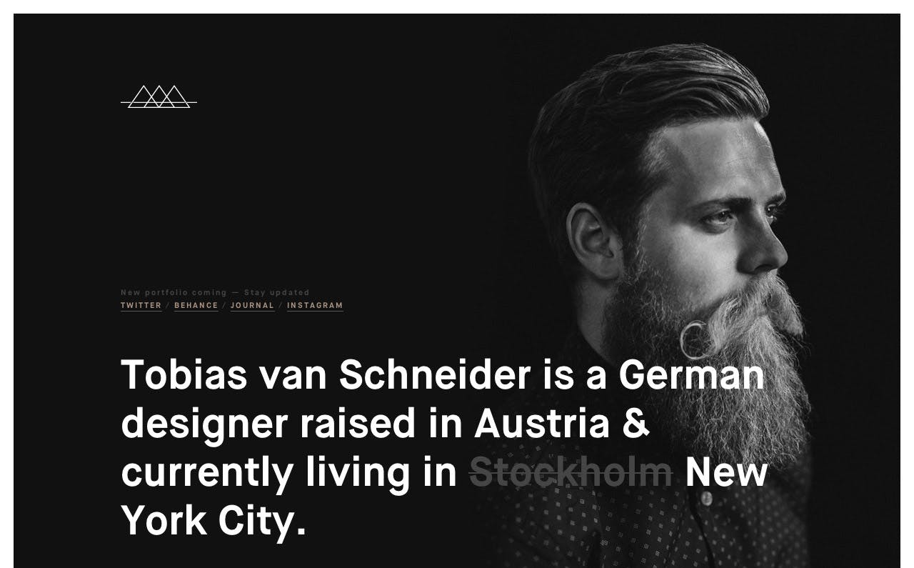 Tobias van Schneider Website Screenshot