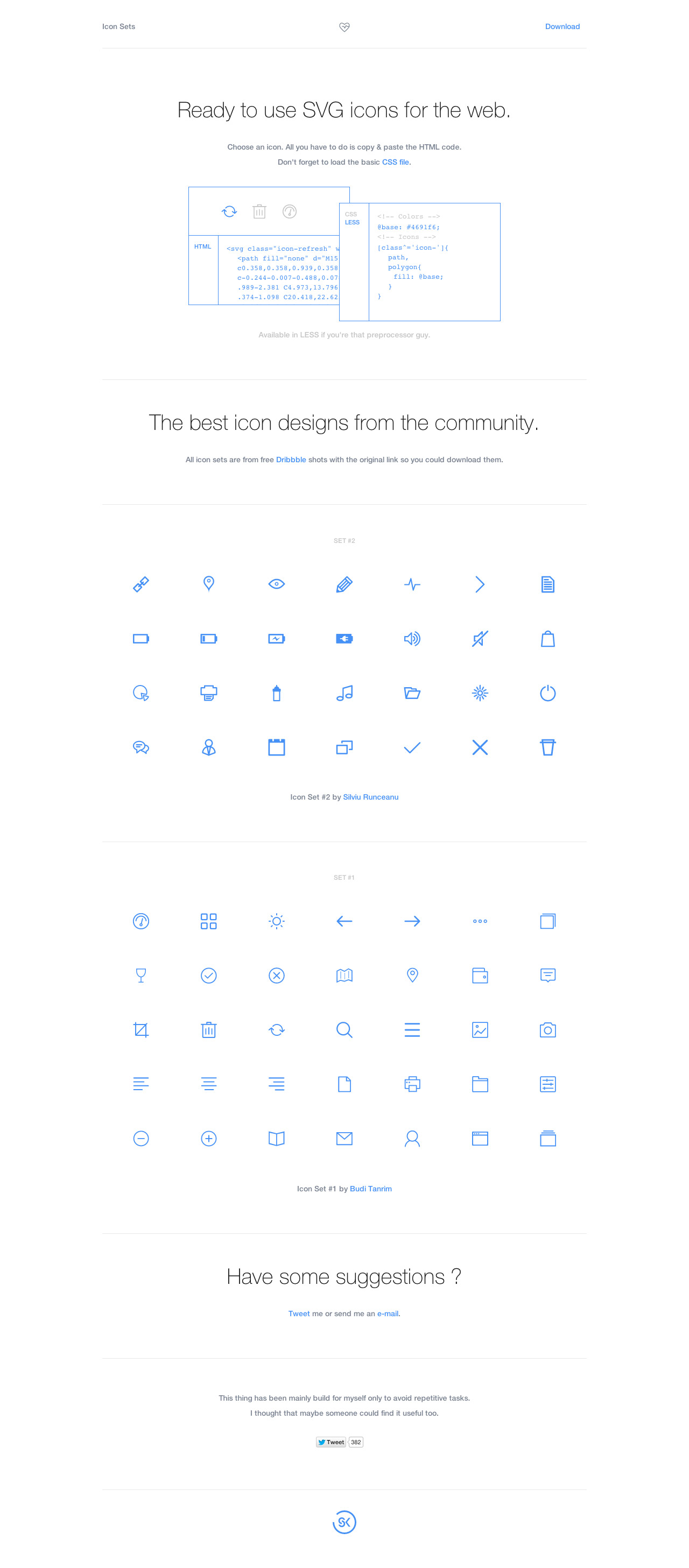 Ready-To-Use SVG icons Website Screenshot