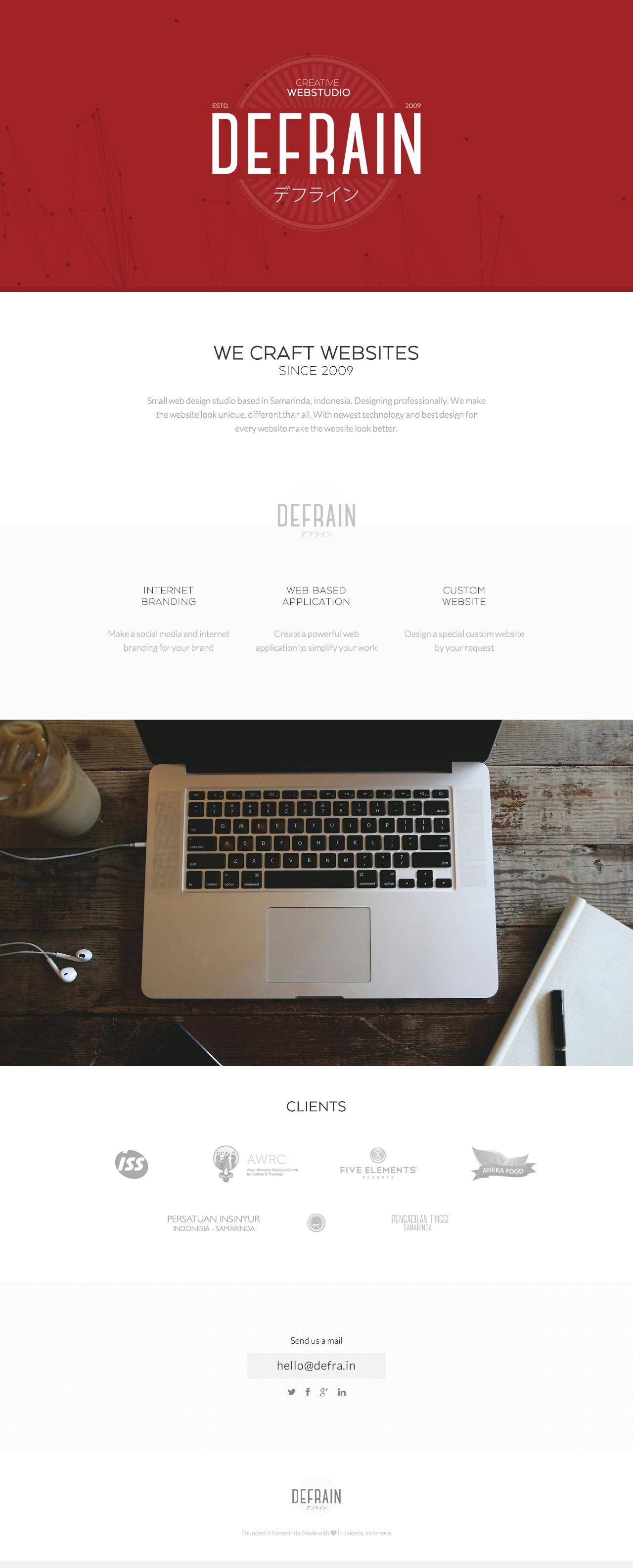 Defrain Webstudio Website Screenshot