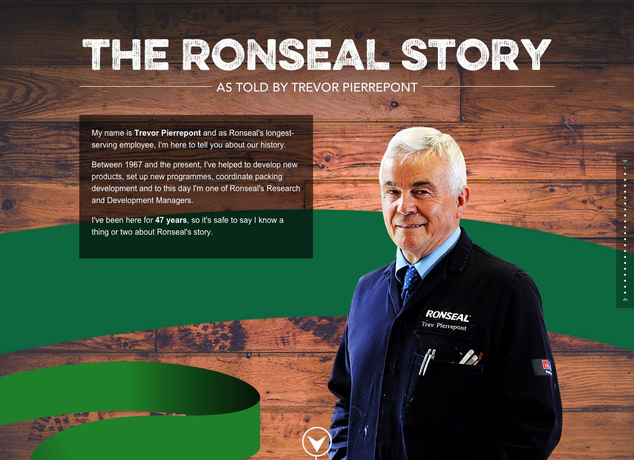 The Ronseal Story Website Screenshot