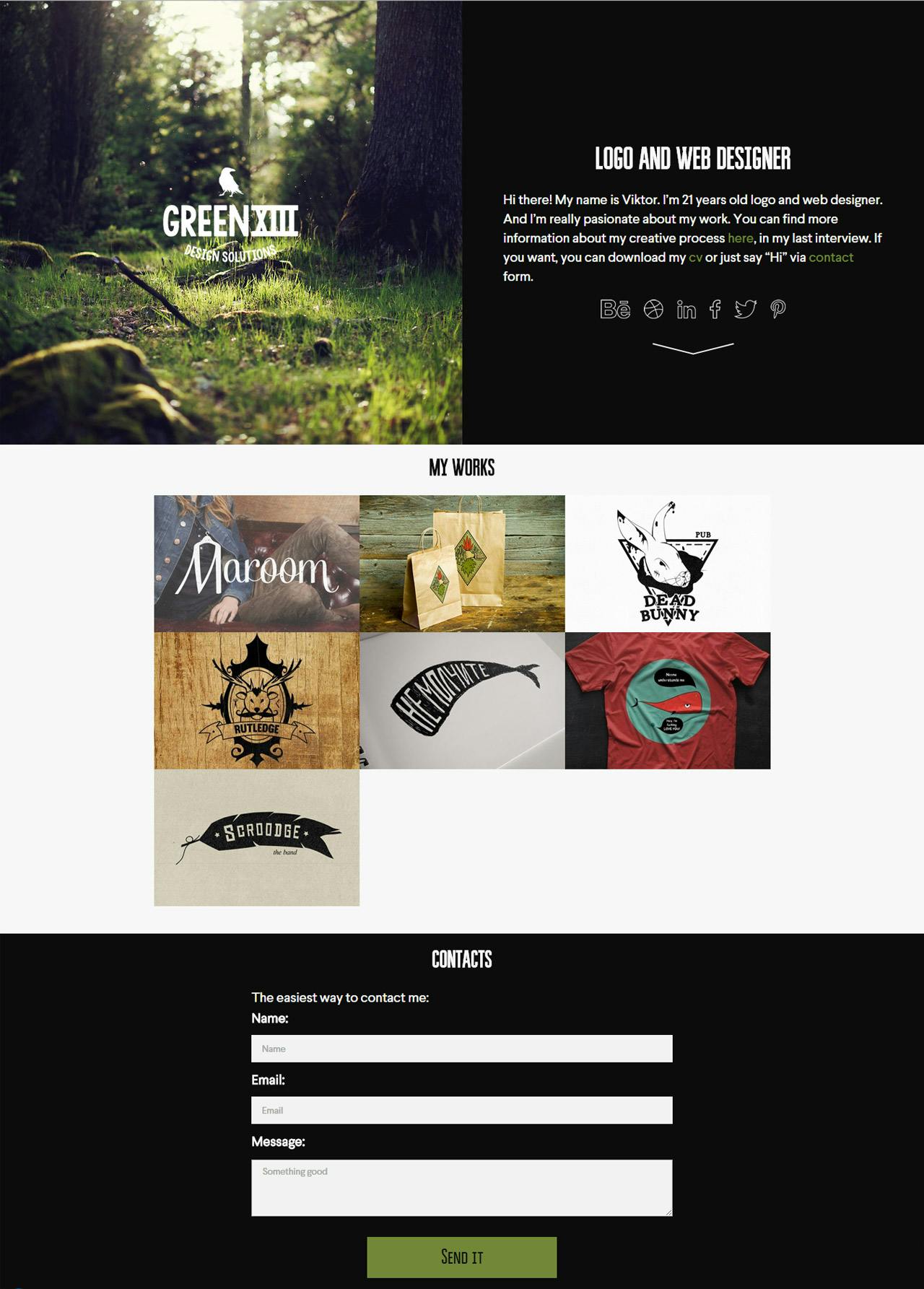 GreenXIII Website Screenshot