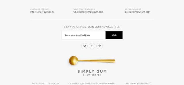 Simply Gum Big Footer Preview