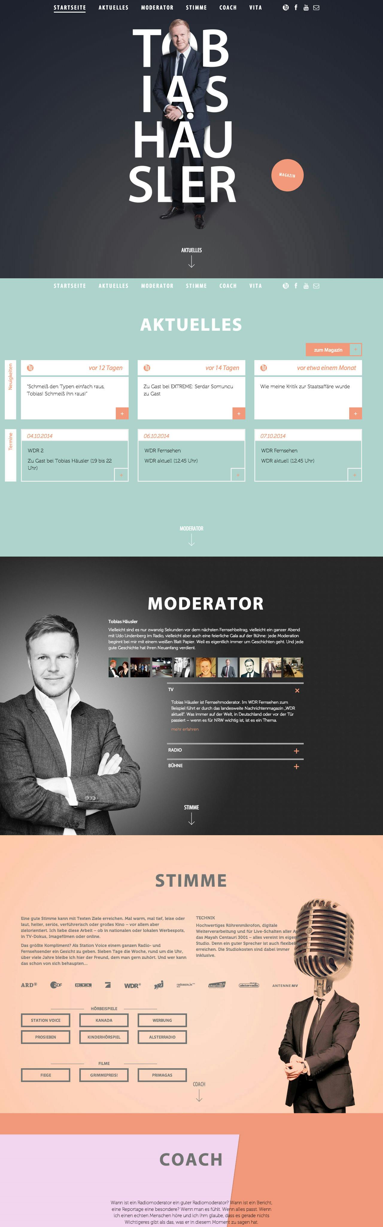 Tobias Häusler Website Screenshot