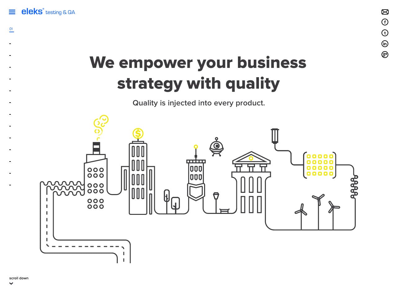 ELEKS Quality Assurance and Testing Reimagined Website Screenshot
