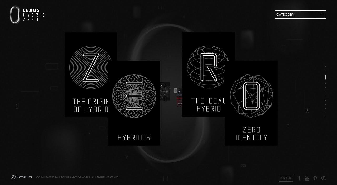Lexus Hybrid Zero Website Screenshot