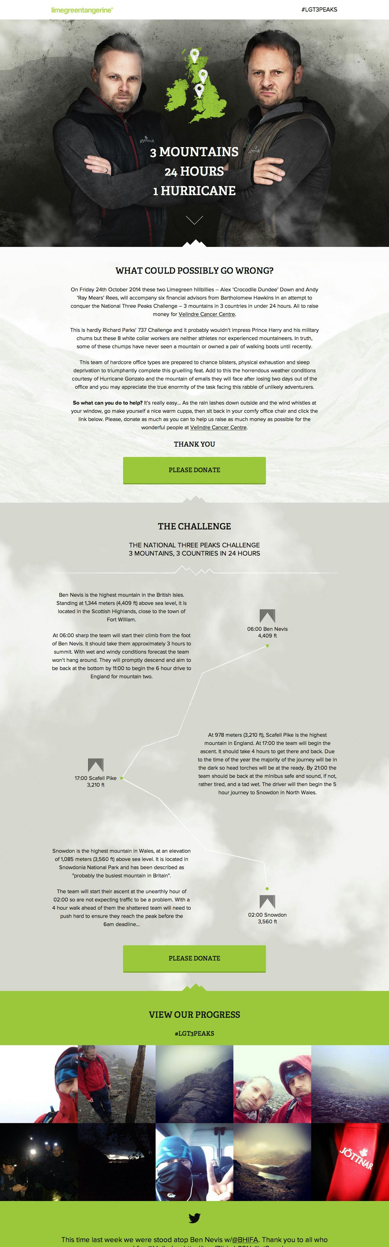 LGT 3 Peaks Website Screenshot