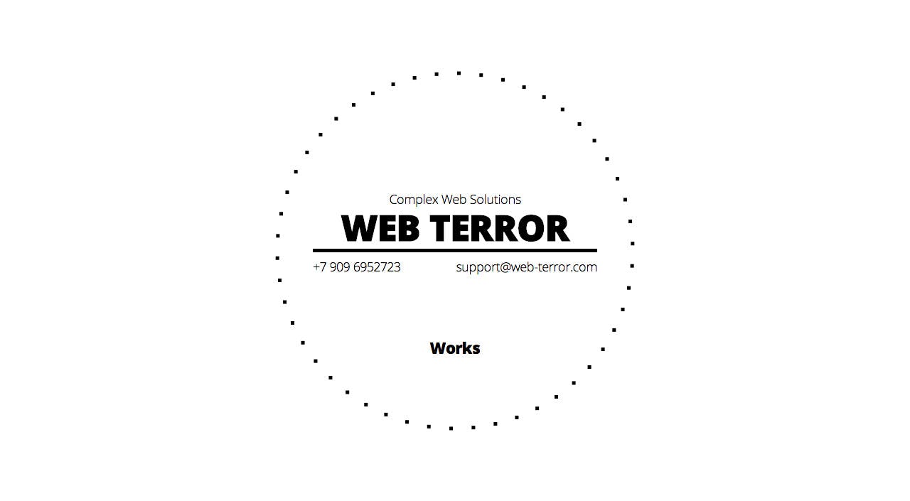 Web Terror Website Screenshot