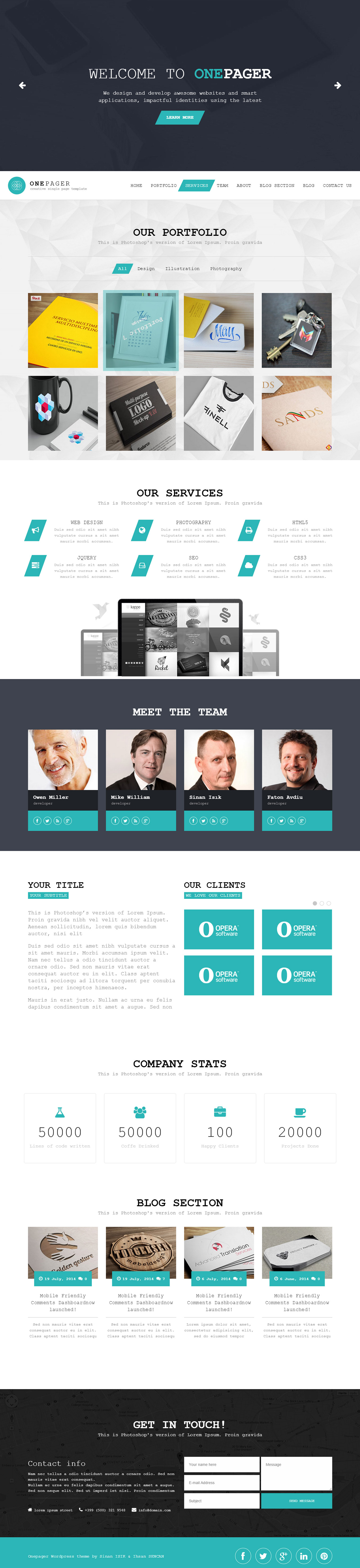 OnePager - One Page WordPress Theme Review