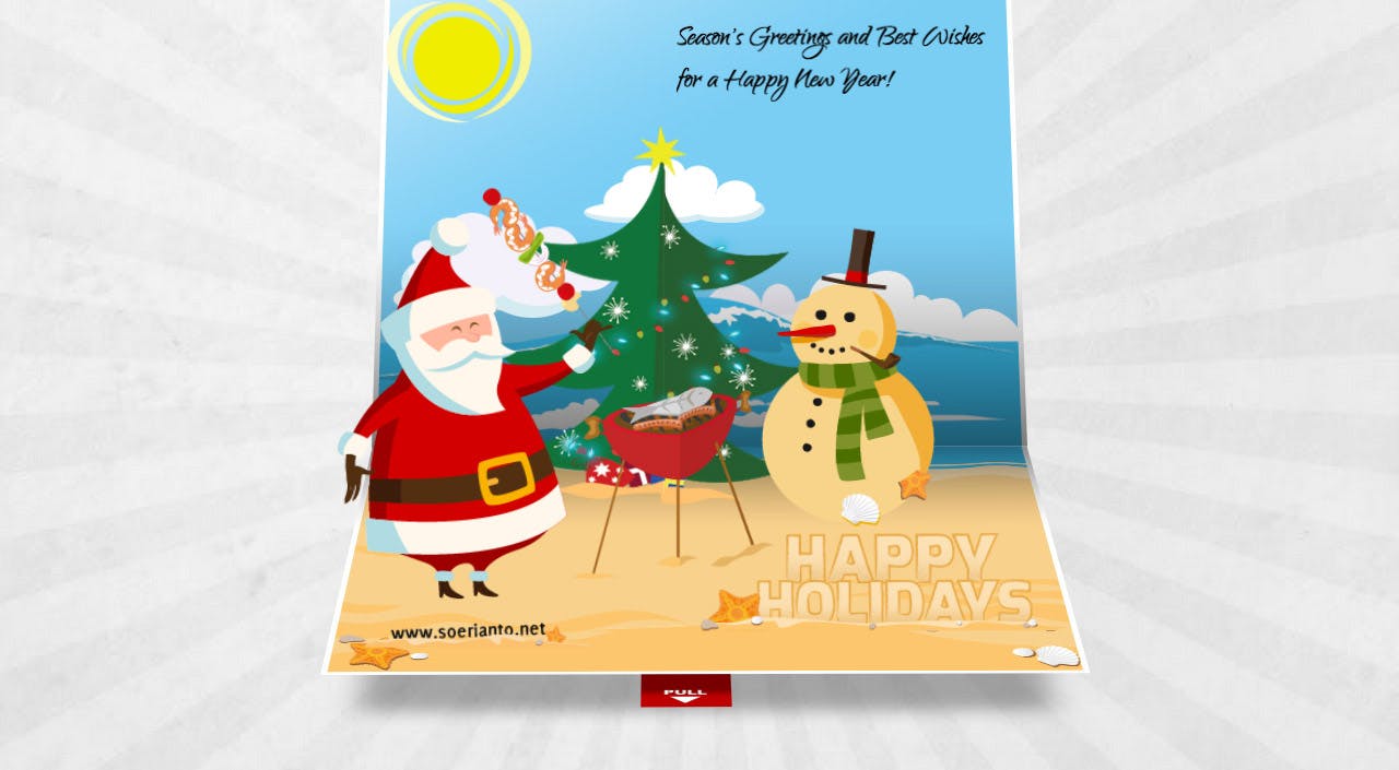 3D Christmas Pop Up Card Website Screenshot