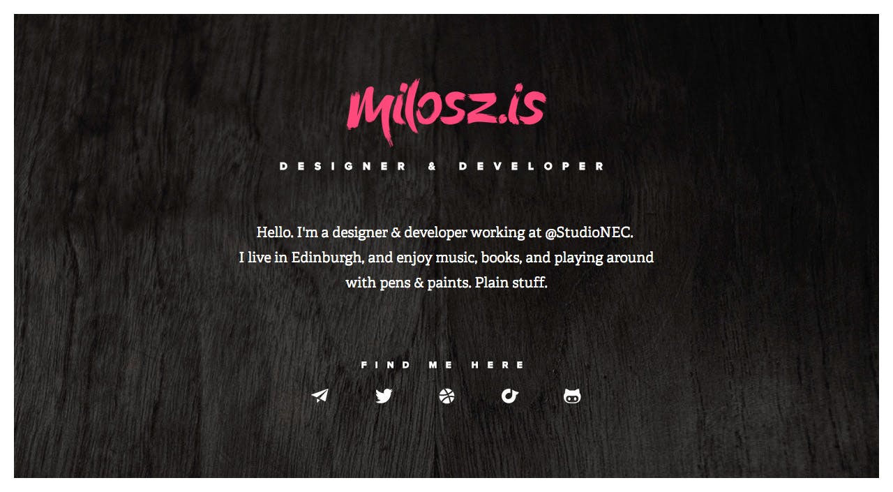 Milosz Falinski Website Screenshot