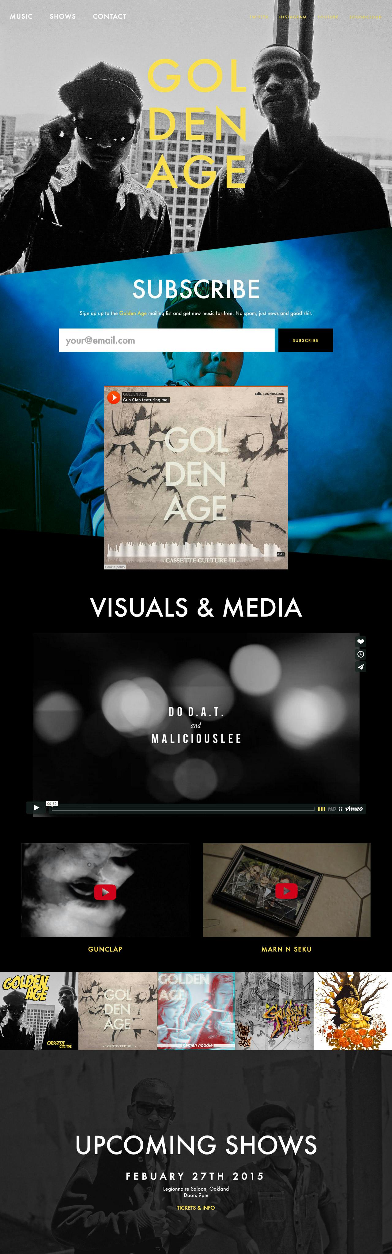 Golden Age Website Screenshot