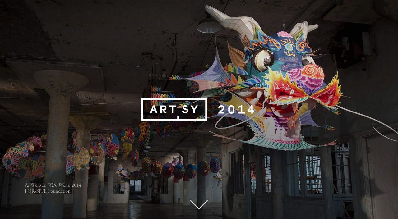 Artsy 2014: A Year in Review Website Screenshot