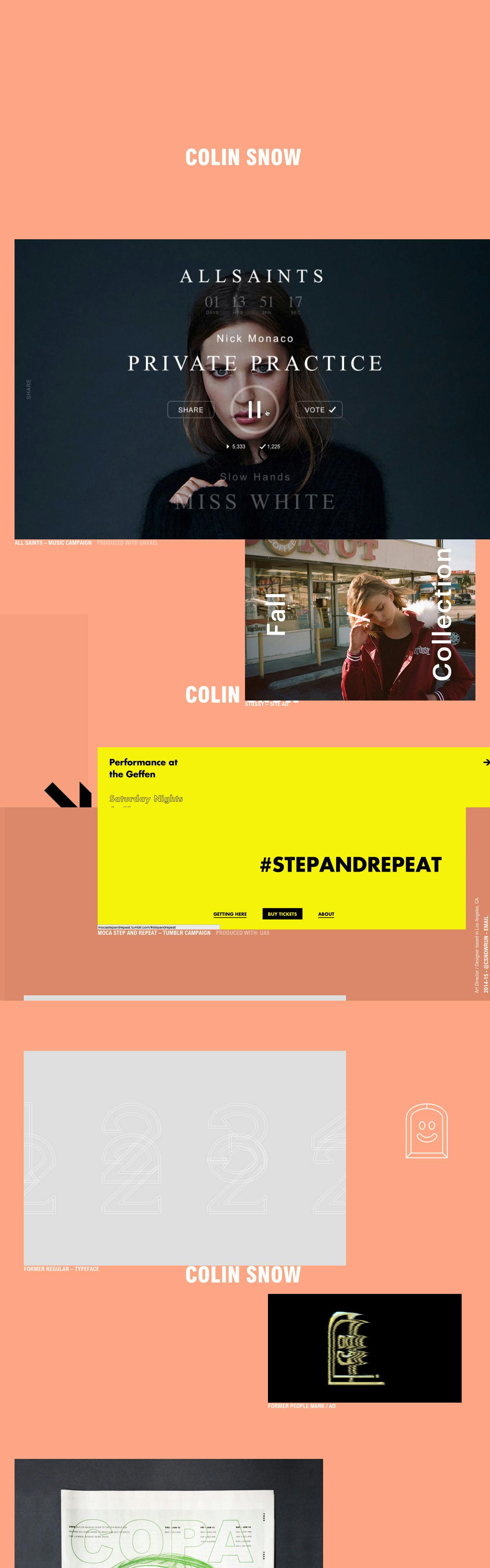 Colin Snow Website Screenshot