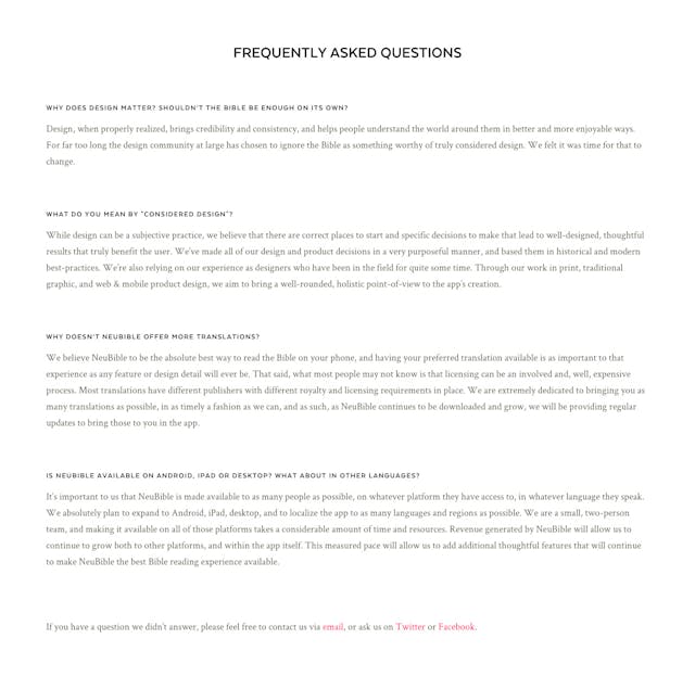 NeuBible FAQ Grid Preview