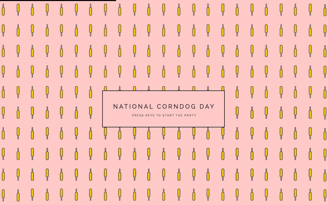 National Corndog Day Website Screenshot