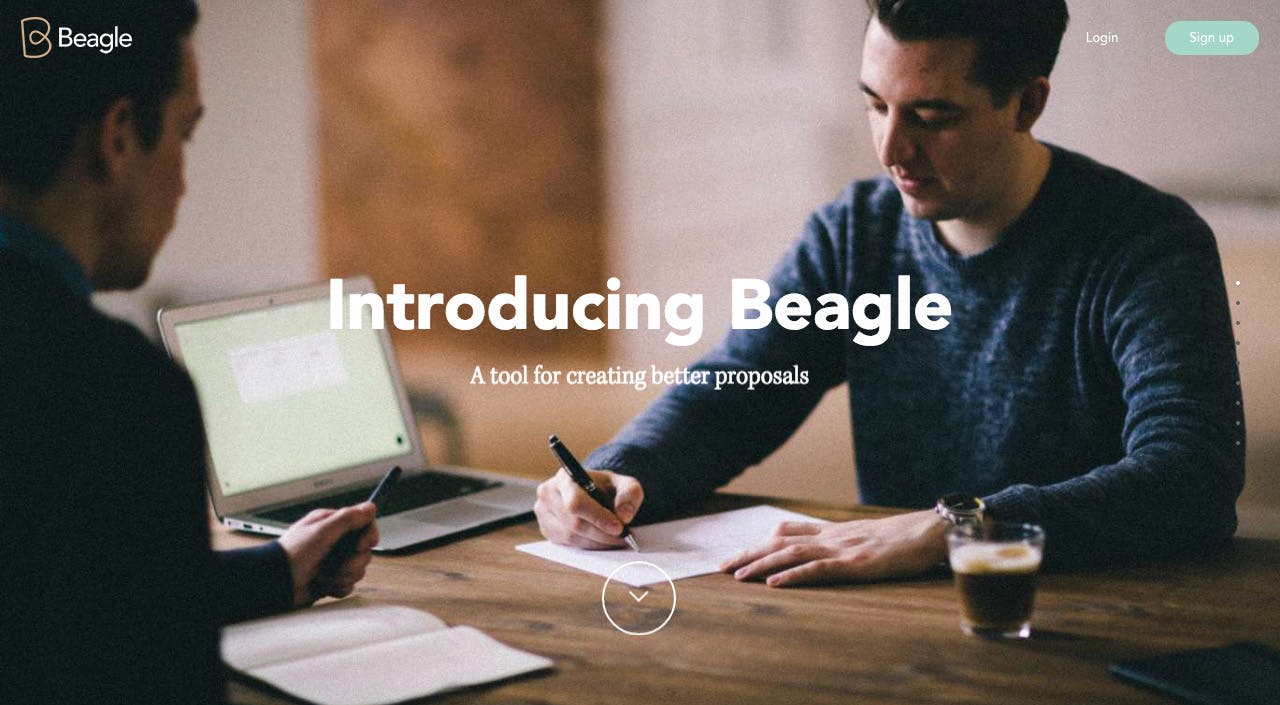 Beagle Website Screenshot