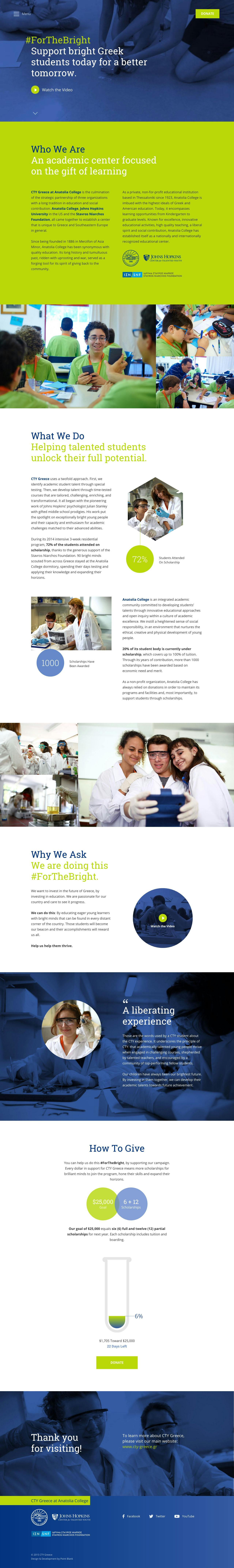 #ForTheBright Website Screenshot