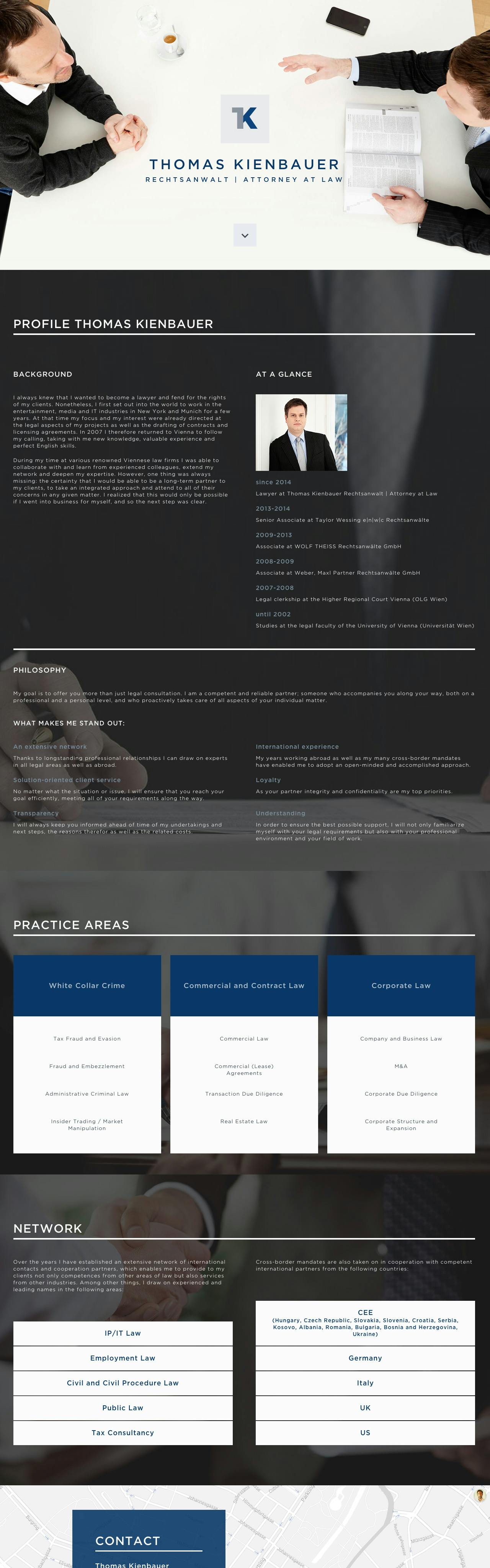 Kienbauer-Law Website Screenshot