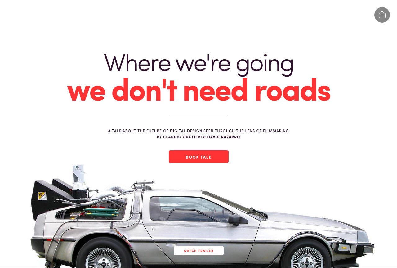 Roads? We Don’t Need Roads! Website Screenshot