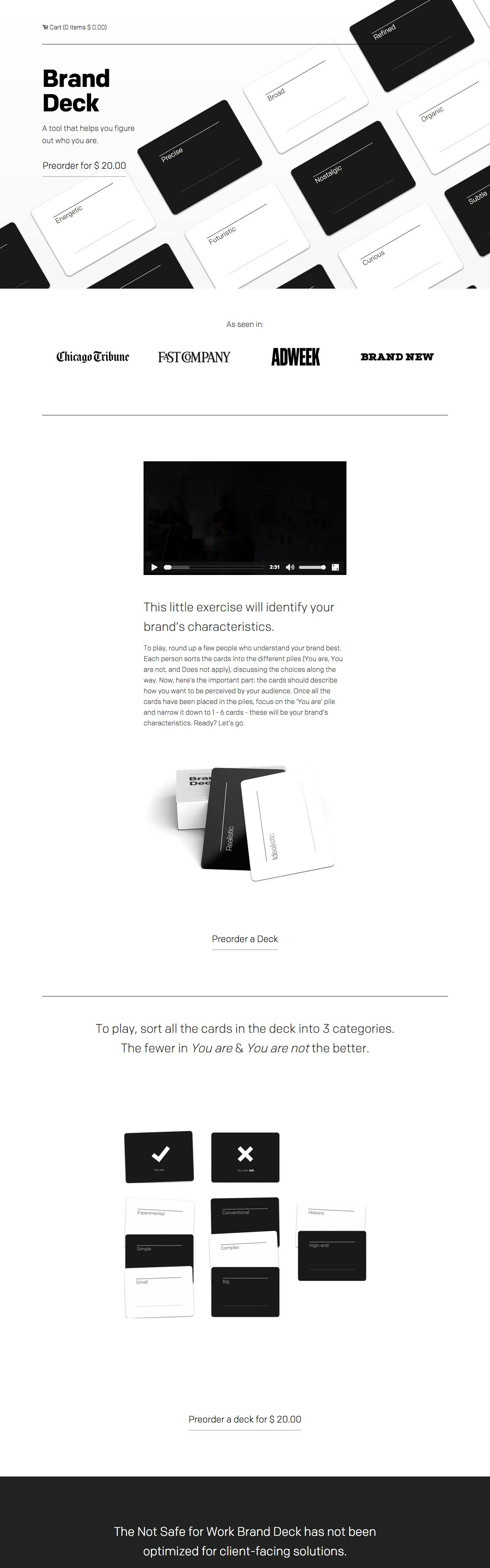 Brand Deck Website Screenshot