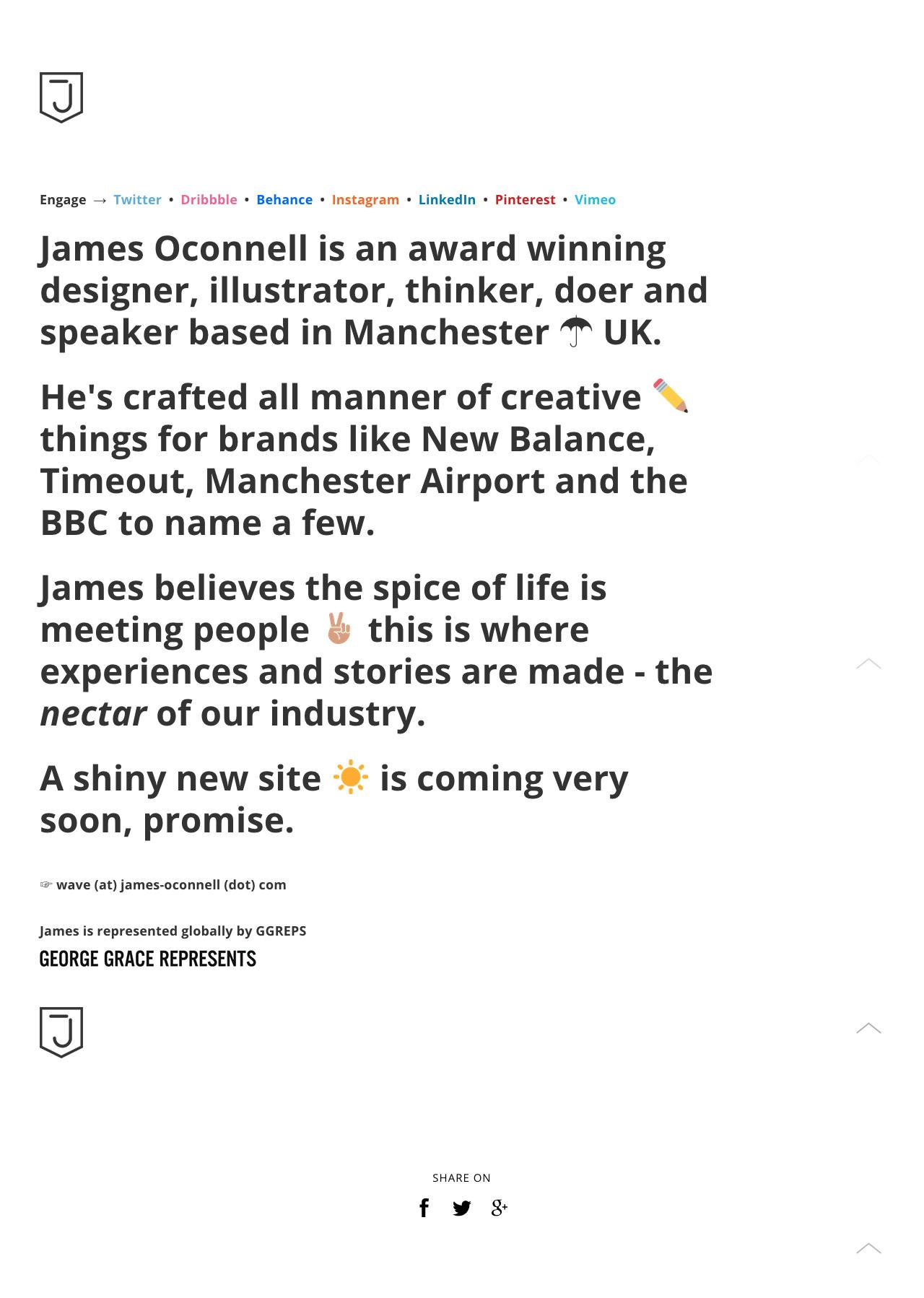 James Oconnell Website Screenshot
