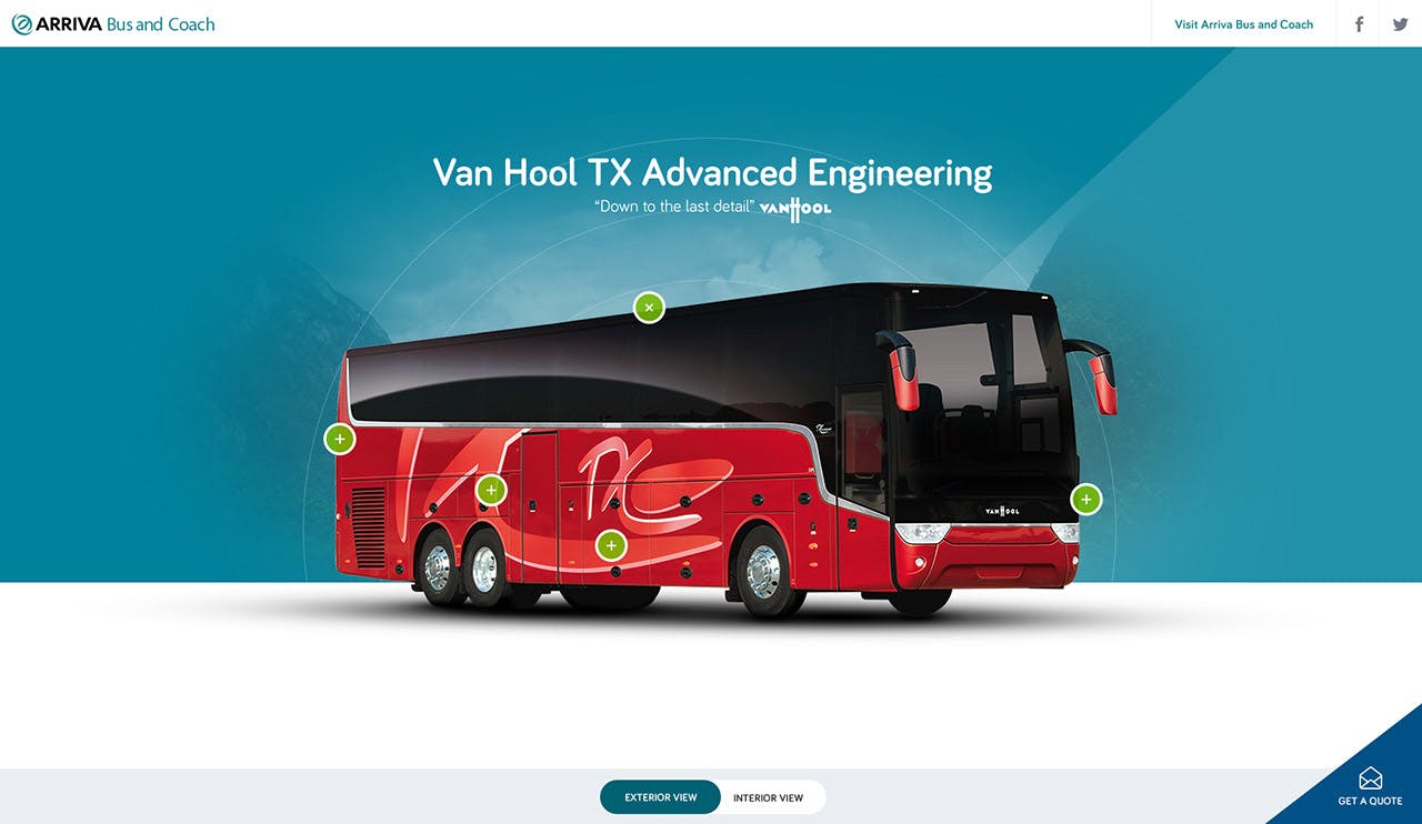 Van Hool TX Range Website Screenshot