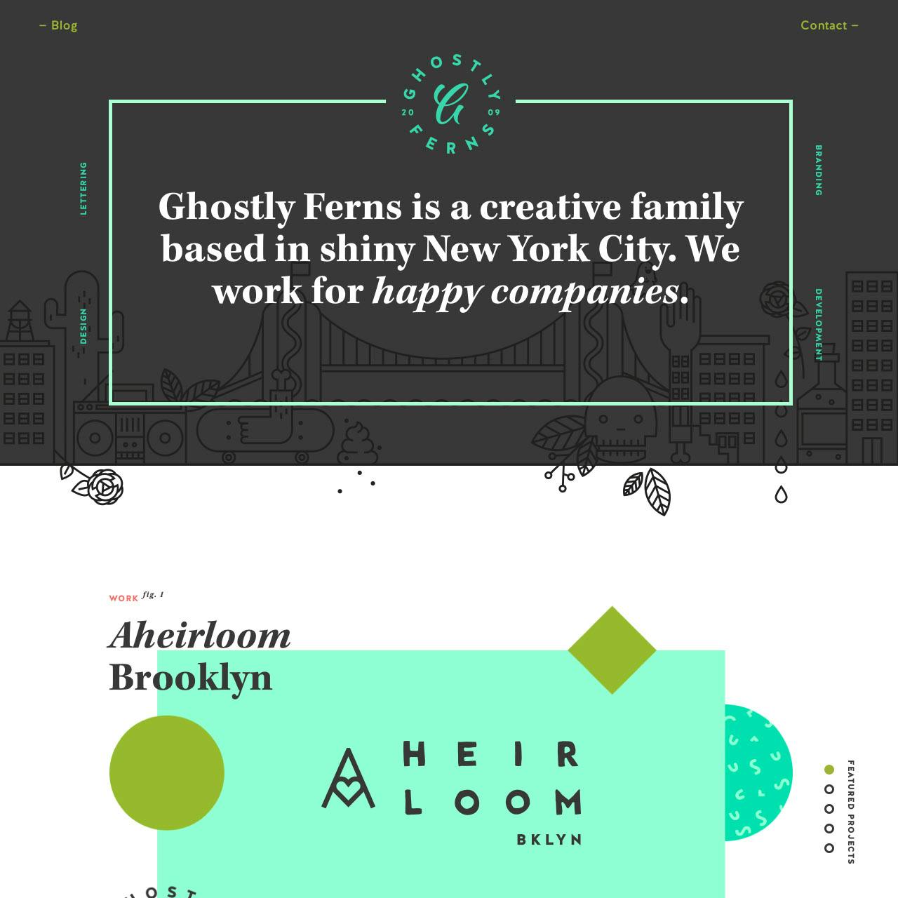 Ghostly Ferns Website Screenshot