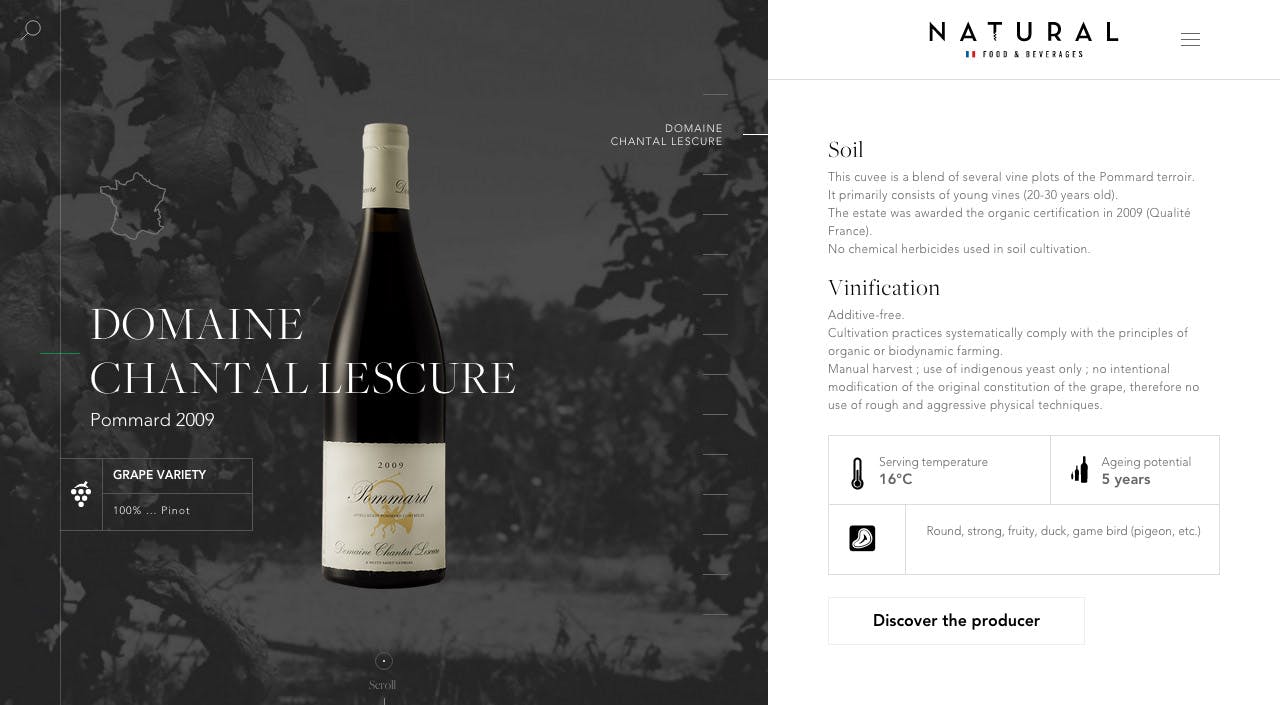 Natural Food & Beverages Website Screenshot