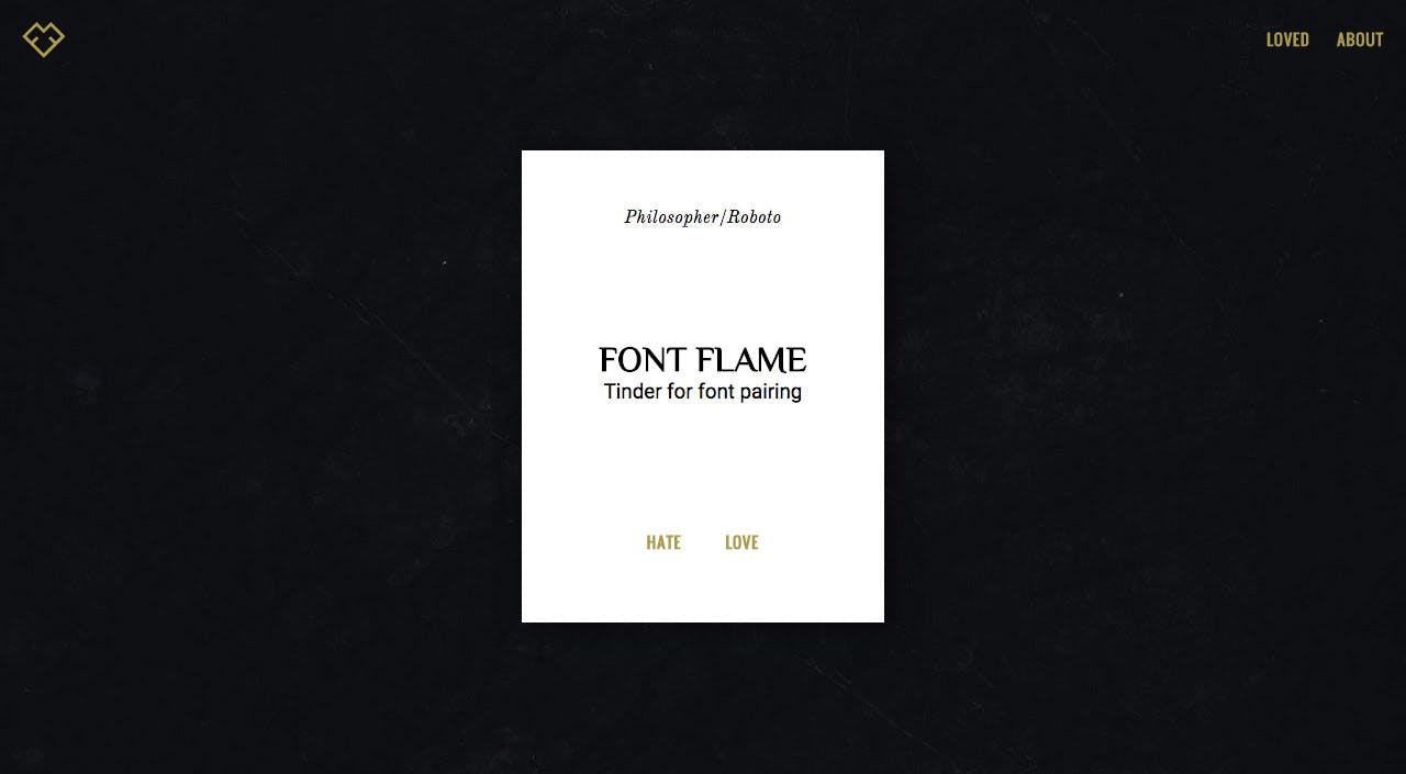 Font Flame Website Screenshot