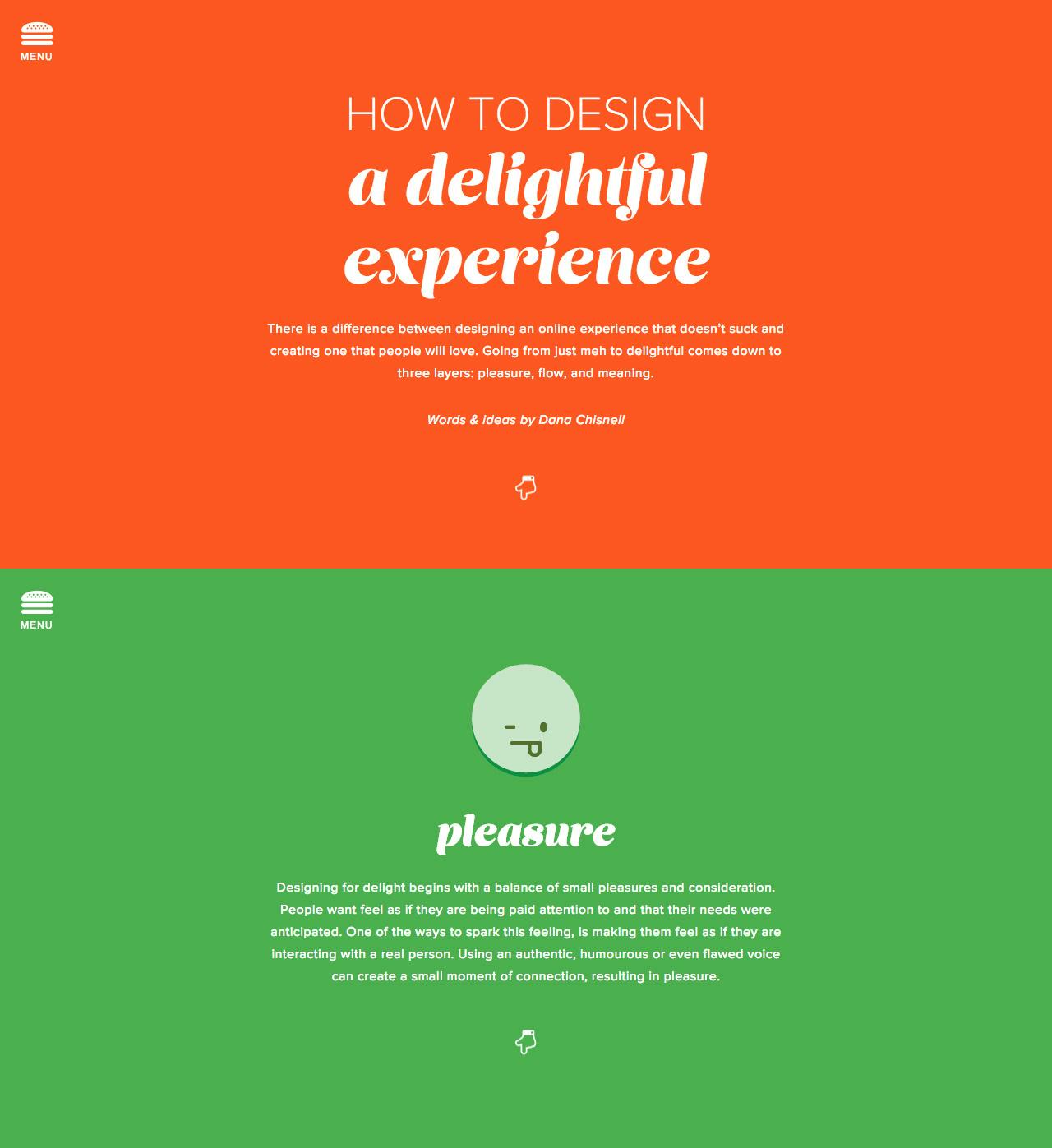 How to Design a Delightful Experience Website Screenshot