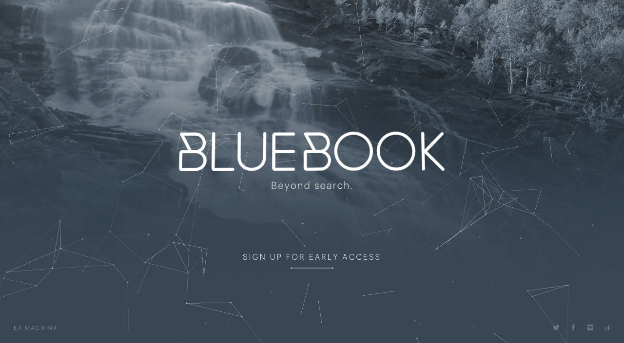 BlueBook Website Screenshot