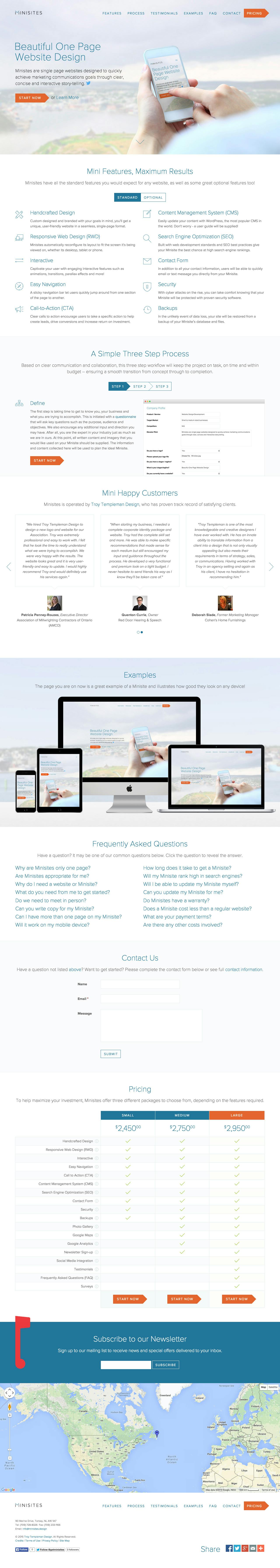 Minisites Website Screenshot