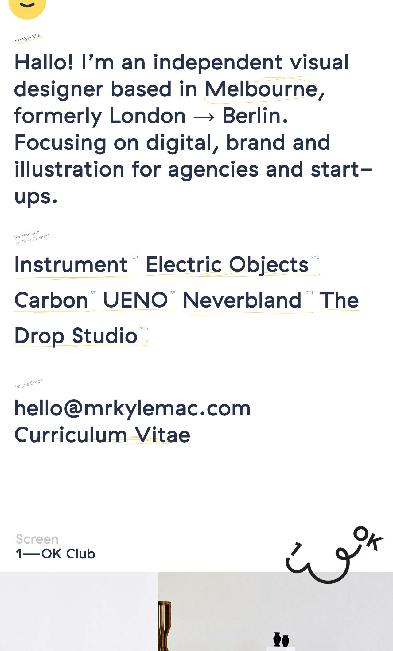 Kyle Mac Website Screenshot