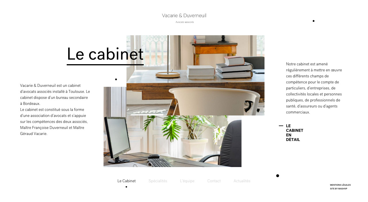 Cabinet d’Avocats Website Screenshot