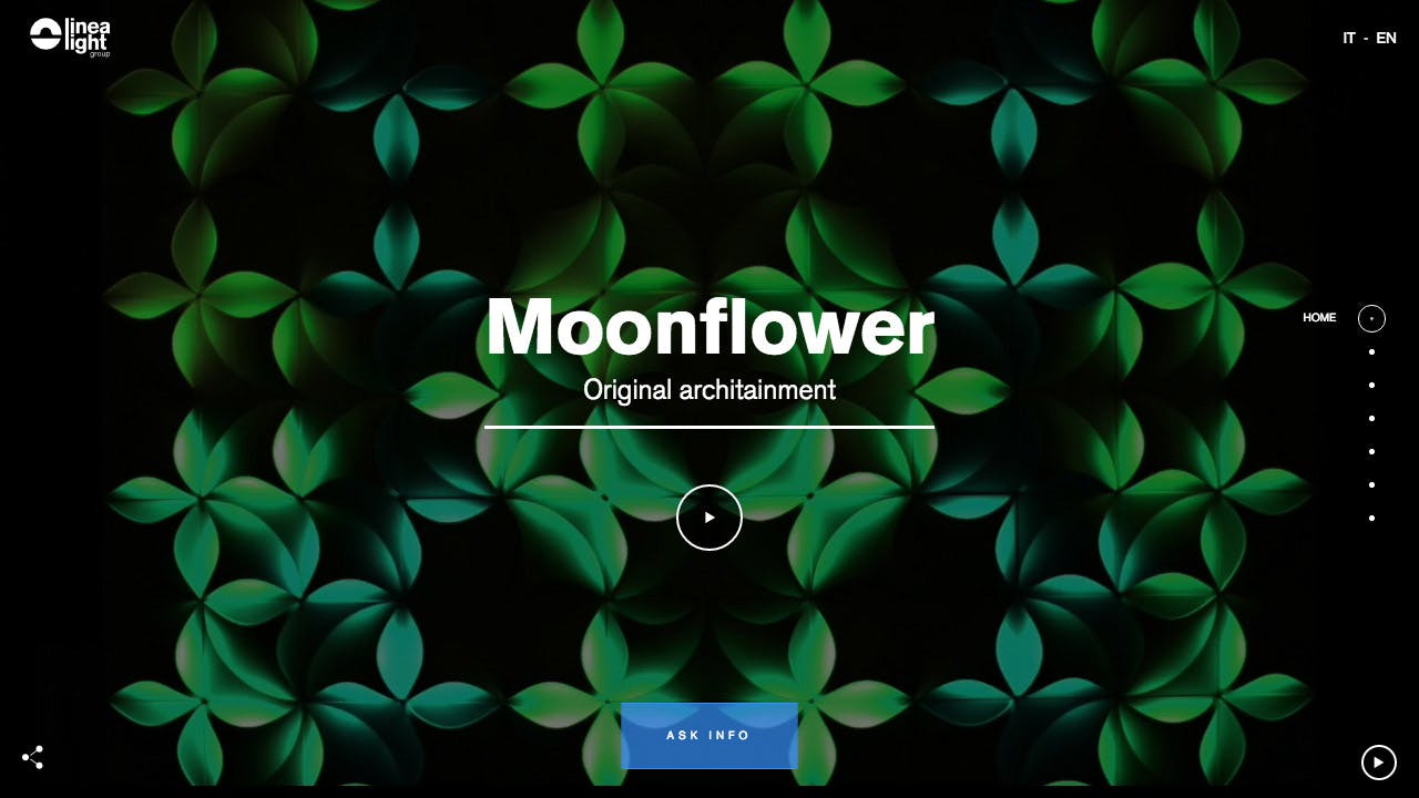 Moonflower – Linea Light Group Website Screenshot
