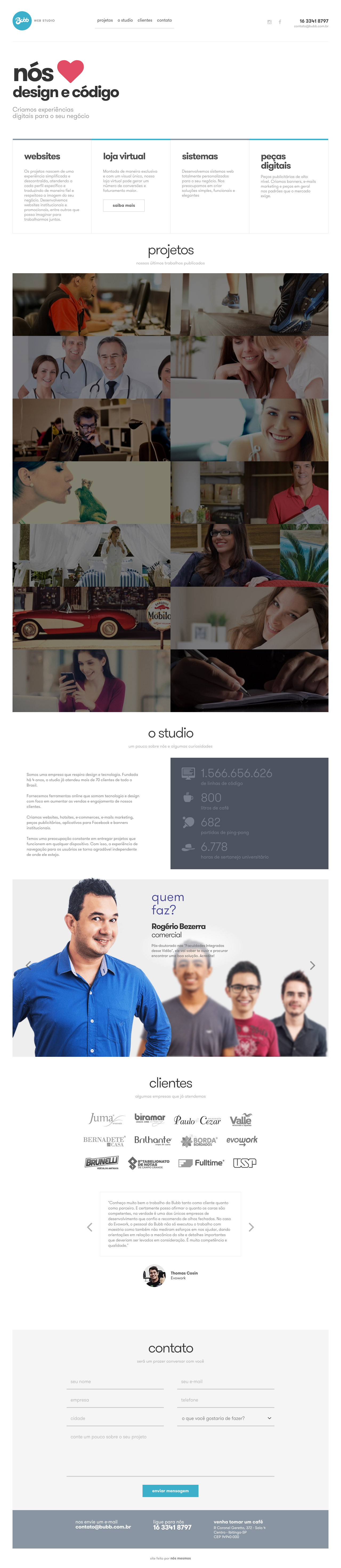Bubb Web Studio Website Screenshot
