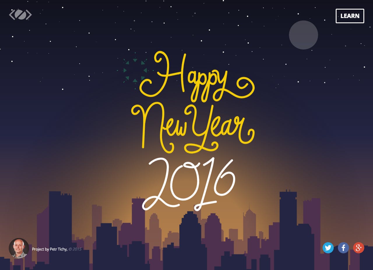 Happy New Year Website Screenshot