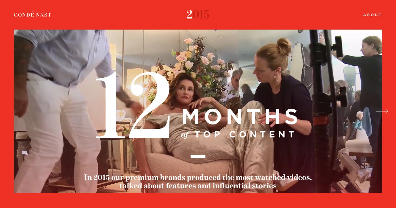 Condé Nast – End Of Year 2015 Website Screenshot