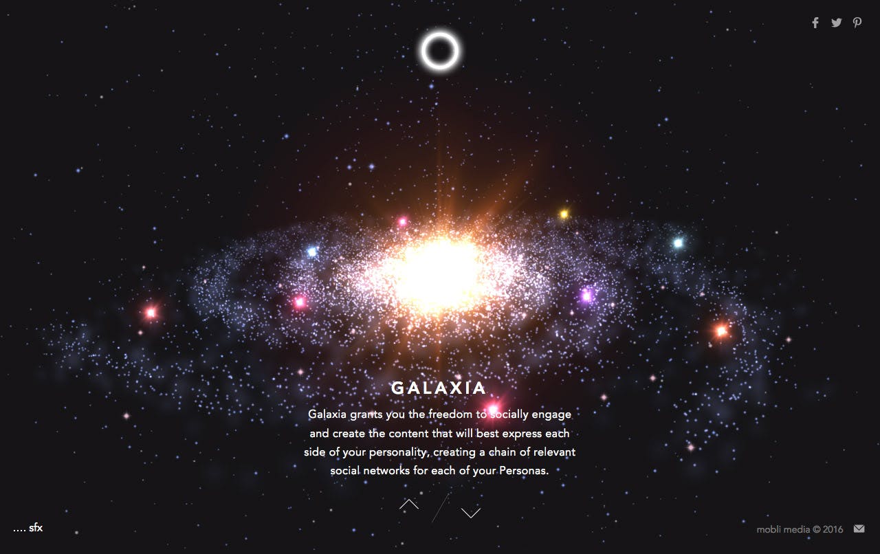 Galaxia Website Screenshot