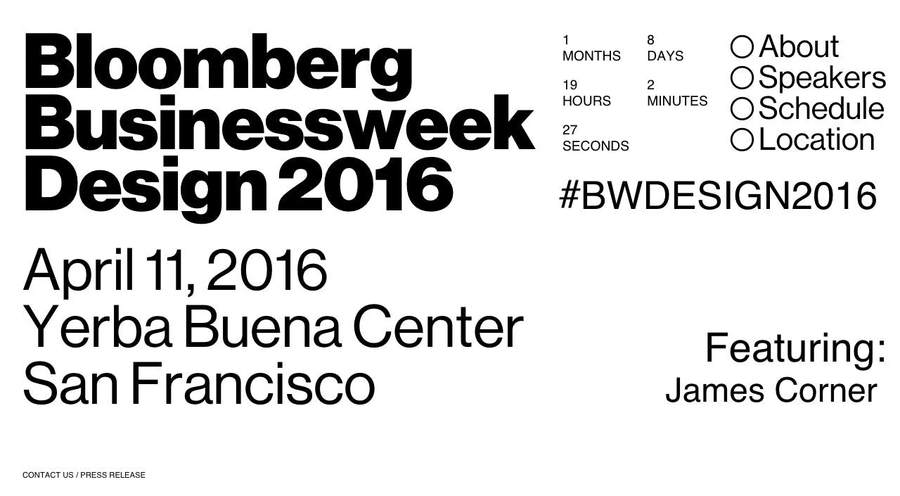 Bloomberg Businessweek Design 2016 Website Screenshot