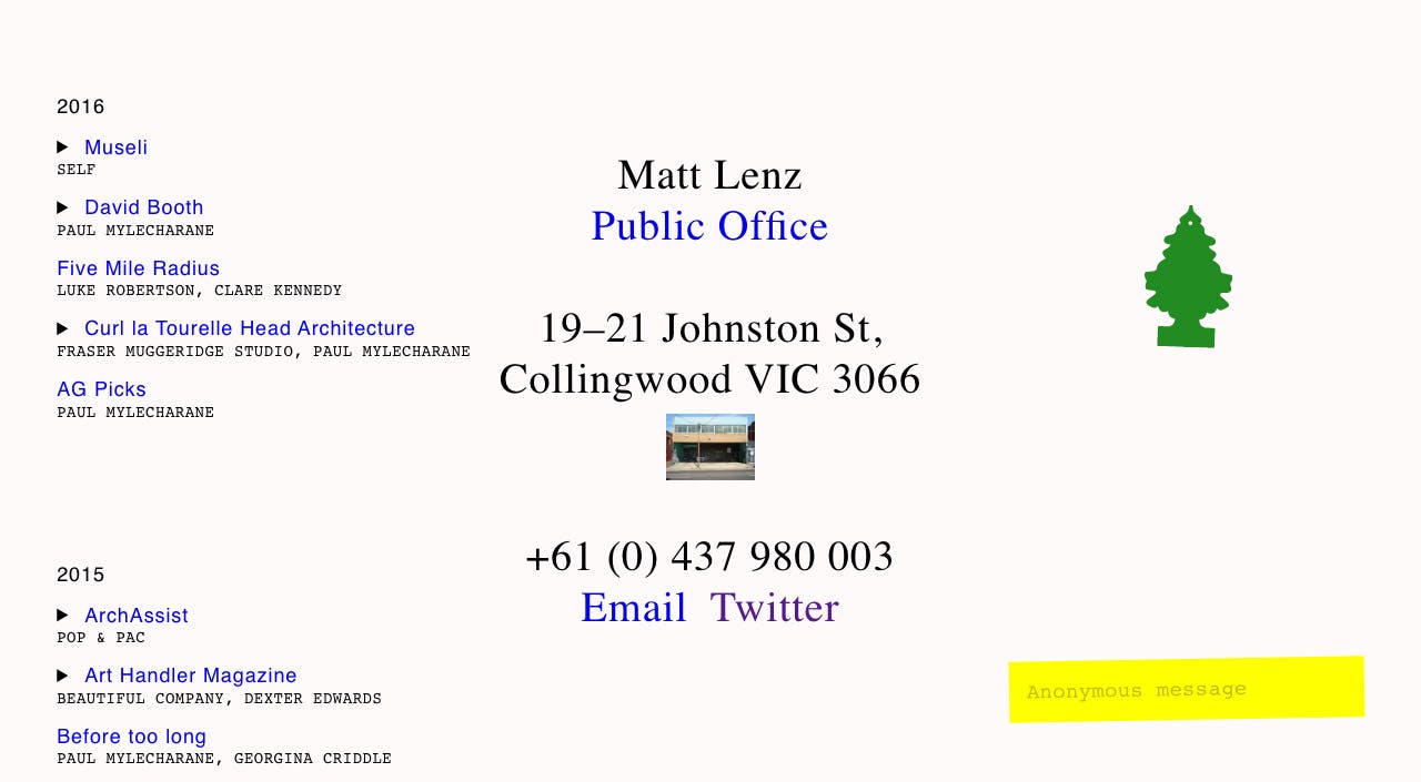 Matt Lenz Website Screenshot