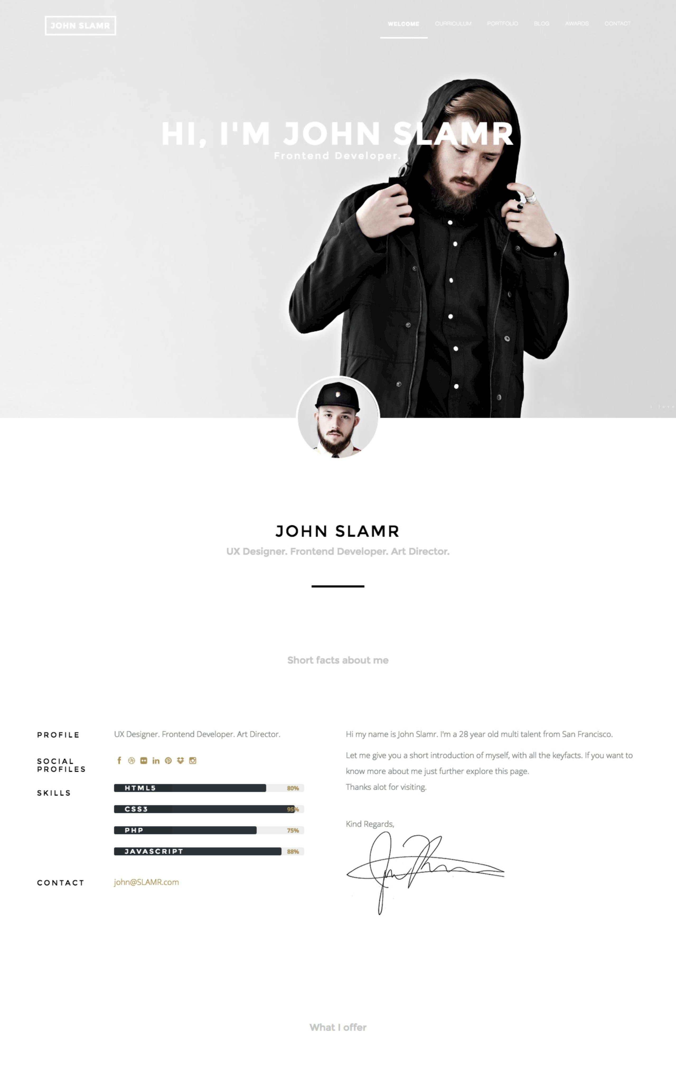 Slamr Website Screenshot