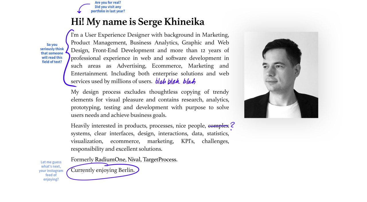 Serge Khineika Website Screenshot