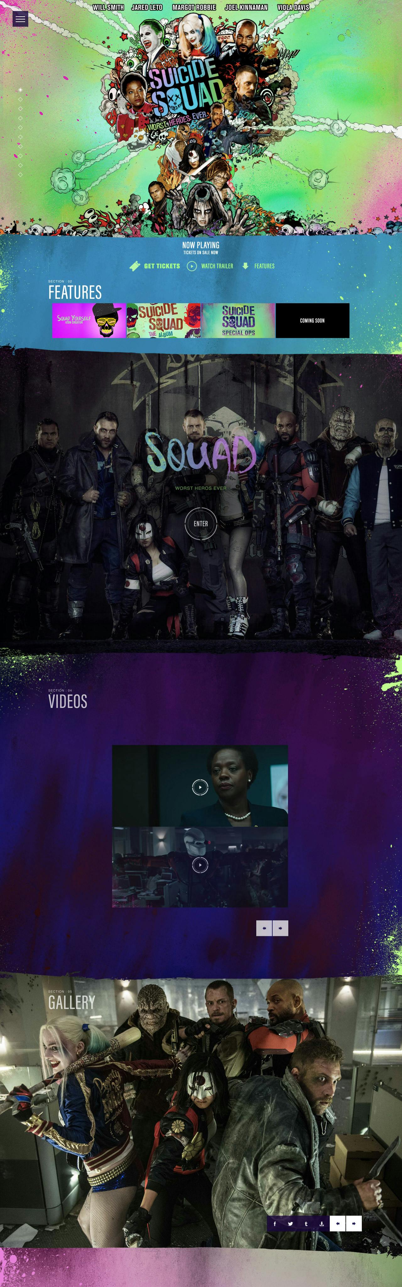 Suicide Squad Website Screenshot