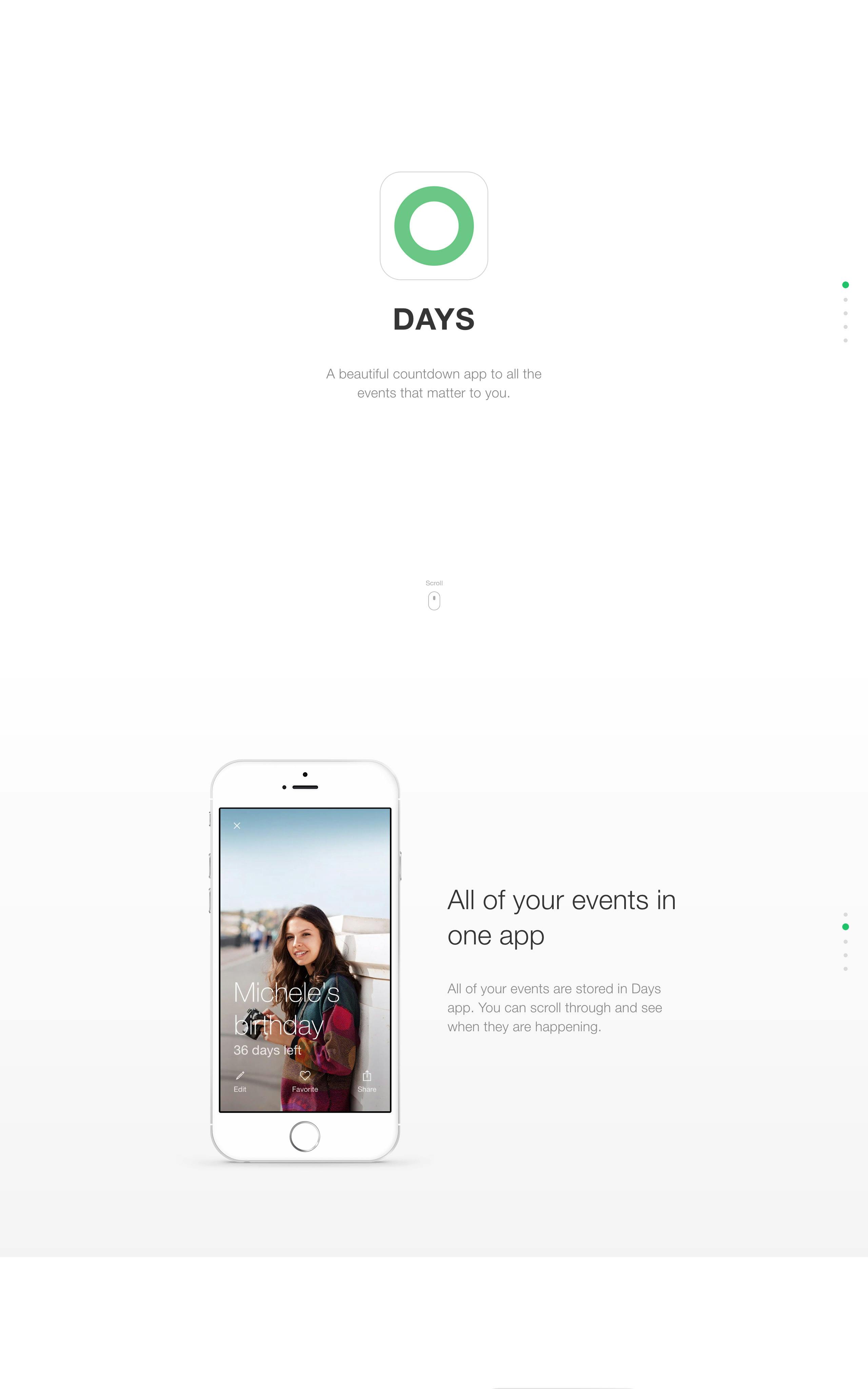 Days App Website Screenshot