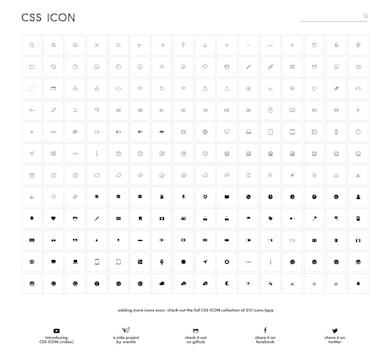 CSS Icon Thumbnail Preview
