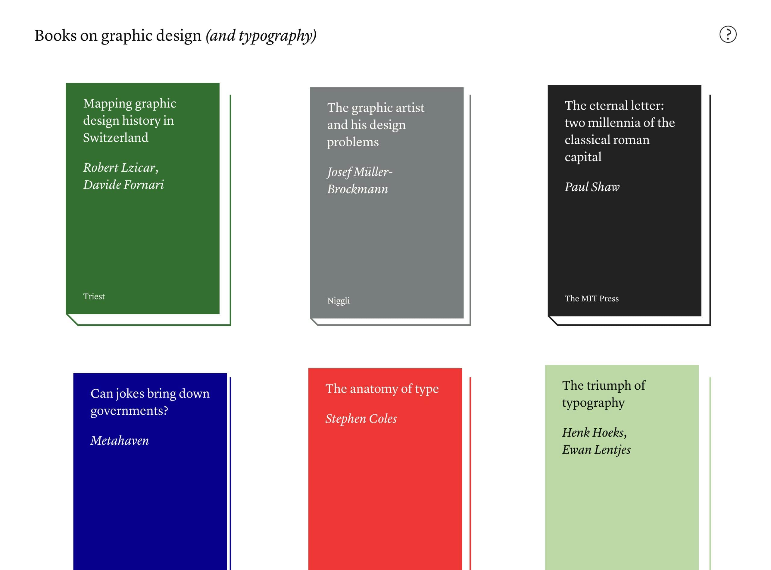 Books on graphic design Website Screenshot